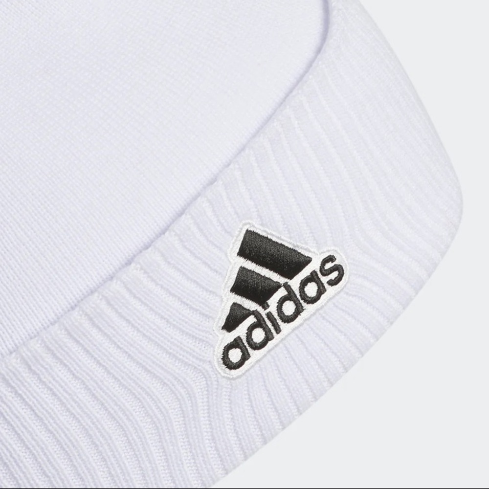 Adidas cuffed white pom top beanie - Picture 2 of 8